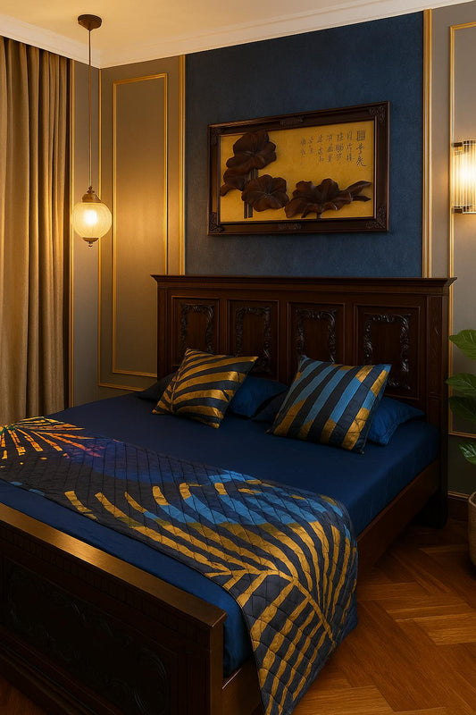 Imported Pure Cotton Satin King Size Bedsheets